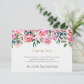 Cartes de remerciement funéraire | Aquarelle Peoni (Debout devant)