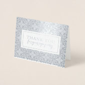 Cartes de remerciement funéraire | Beau Motif Foil (Devant)