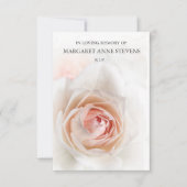 Cartes de remerciement funéraire | Beau Rose (Devant)