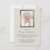 Cartes de remerciement funéraire | Belle floraison (Dos)