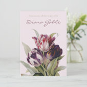 Cartes de remerciement funéraire | Belles tulipes (Debout devant)