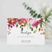 Cartes de remerciement funéraire | Blush & Coral (Debout devant)