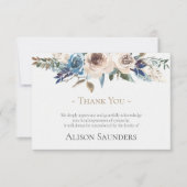 Cartes de remerciement funéraire | Botanique Beige (Devant)