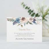 Cartes de remerciement funéraire | Botanique Beige (Debout devant)