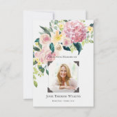 Cartes de remerciement funéraire | Bouquet de souv (Devant)