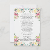 Cartes de remerciement funéraire | Bouquet de souv (Dos)