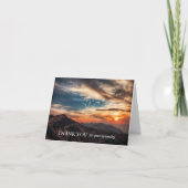 Cartes de remerciement funéraire | Coucher de sole (Devant)