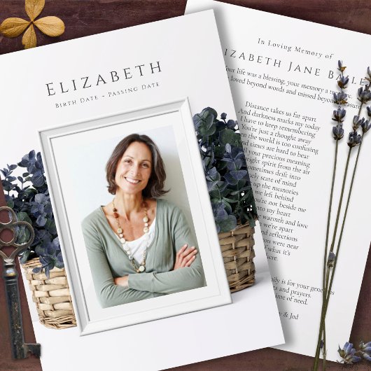 Cartes de remerciement funéraire | Des souvenirs i