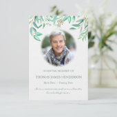 Cartes de remerciement funéraire | Eucalyptus 1 (Debout devant)