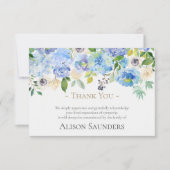 Cartes de remerciement funéraire | Floral d'aquare (Devant)