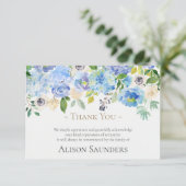 Cartes de remerciement funéraire | Floral d'aquare (Debout devant)