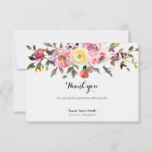 Cartes de remerciement funéraire | Flore paisible (Devant)