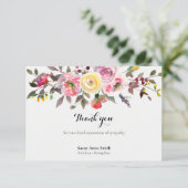 Cartes de remerciement funéraire | Flore paisible (Debout devant)