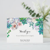 Cartes de remerciement funéraire | Jardin paisible (Debout devant)