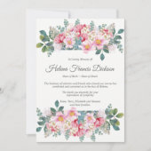 Cartes de remerciement funéraire | Jardin parfumé (Devant)