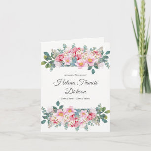 Cartes de remerciement funéraire   Jardin parfumé 