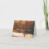 Cartes de remerciement funéraire | Lac d'automne (Devant)