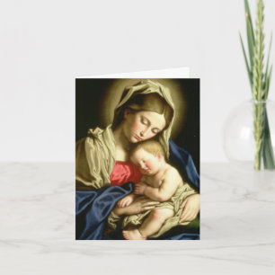 Cartes de remerciement funéraire Madonna & Child