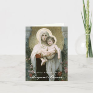 Cartes de remerciement funéraire Madonna des Ros