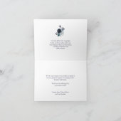 Cartes de remerciement funéraire | Marine & White  (Intérieur)