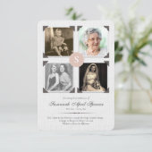 Cartes de remerciement funéraire | Memories Blush. (Debout devant)