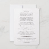 Cartes de remerciement funéraire | Memories Blush. (Dos)