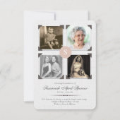 Cartes de remerciement funéraire | Memories Blush. (Devant)