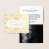 Cartes de remerciement funéraire | Motif à huile D (Affichage)