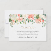 Cartes de remerciement funéraire | Pêche & Crème F (Devant)