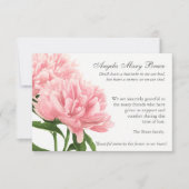 Cartes de remerciement funéraire | Peonies antique (Devant)