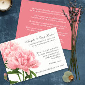 Cartes de remerciement funéraire | Peonies antique