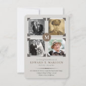 Cartes de remerciement funéraire | Photos encadrée (Devant)