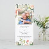 Cartes de remerciement funéraire | prairie florale (Debout devant)