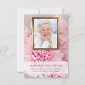Cartes de remerciement funéraire | Pretty Pink Peo (Devant)
