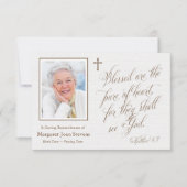 Cartes de remerciement funéraire | Pure Du Coeur (Devant)