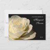 Cartes de remerciement funéraire | Rose blanche (Devant)