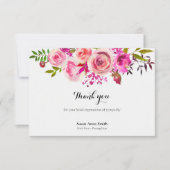 Cartes de remerciement funéraire | Rose d'août (Devant)