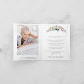 Cartes de remerciement funéraire | Roses aquarelle (Intérieur)