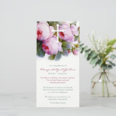 Cartes de remerciement funéraire | Roses botanique (Debout devant)