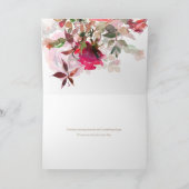 Cartes de remerciement funéraire | Roses givrés (Intérieur)