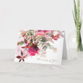 Cartes de remerciement funéraire | Roses givrés (Devant)