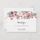 Cartes de remerciement funéraire | Roses givrés (Devant)