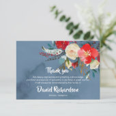 Cartes de remerciement funéraire | Scandi Floral B (Debout devant)