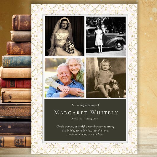 Cartes de remerciement funéraire | Souvenir de l'a