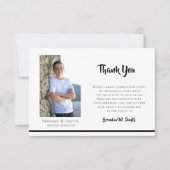 Cartes de remerciement funéraire | Style moderne (Devant)