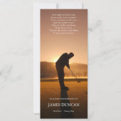 Cartes de remerciement funéraire | Sunset Golf (Devant)