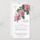 Cartes de remerciement funéraire | Tea Rose & Croi (Devant)