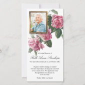 Cartes de remerciement funéraire | Tea Rose & Phot (Devant)