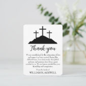 cartes de remerciement funéraires en noir et blanc (Debout devant)