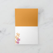 Cartes de remerciement Fuschia et Orange (Intérieur)